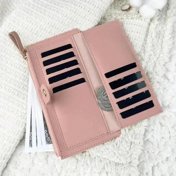 ⚠️Clearance Long Pink Fold-over And Zipper Wallet - Picture 6 of 6